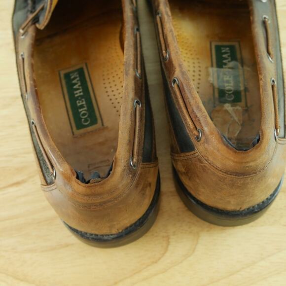 Vintage Cole Haan Tassel Loafers 11 THRASHED Boat Shoes Leather Old Money Preppy main image 10